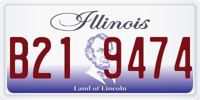 IL license plate B219474