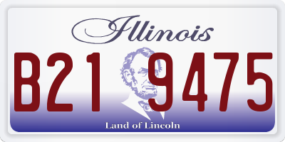 IL license plate B219475
