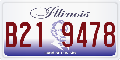 IL license plate B219478