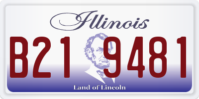 IL license plate B219481