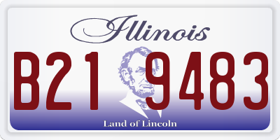 IL license plate B219483