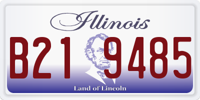 IL license plate B219485