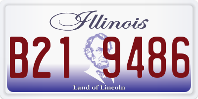 IL license plate B219486