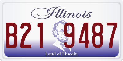 IL license plate B219487