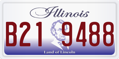 IL license plate B219488