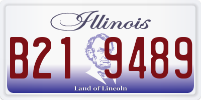 IL license plate B219489