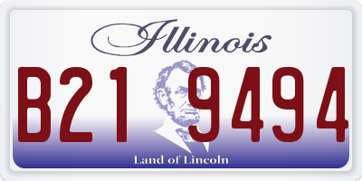 IL license plate B219494