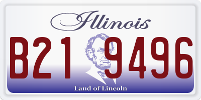 IL license plate B219496