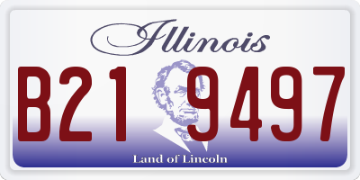 IL license plate B219497