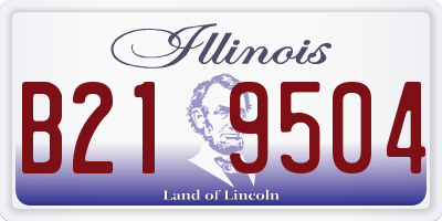IL license plate B219504