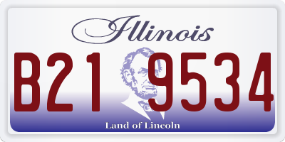 IL license plate B219534