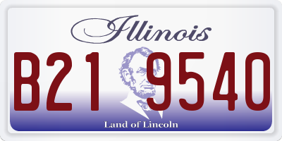 IL license plate B219540