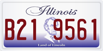 IL license plate B219561