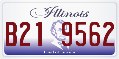 IL license plate B219562
