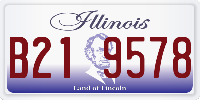 IL license plate B219578