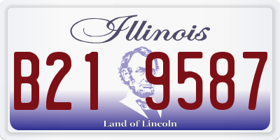 IL license plate B219587