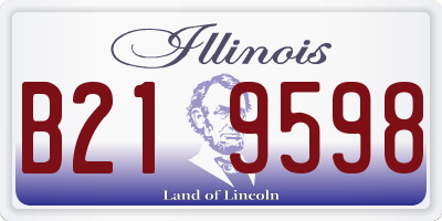 IL license plate B219598