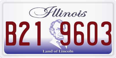 IL license plate B219603