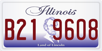 IL license plate B219608