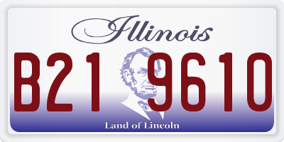 IL license plate B219610