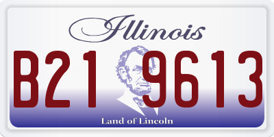 IL license plate B219613