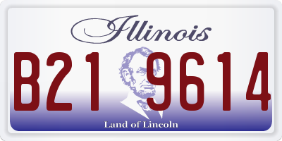 IL license plate B219614