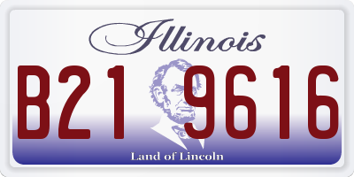 IL license plate B219616