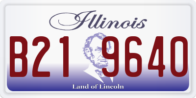 IL license plate B219640
