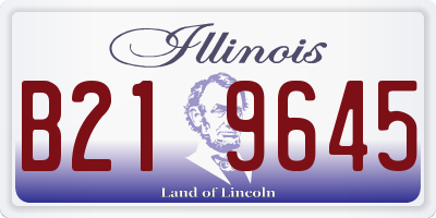 IL license plate B219645