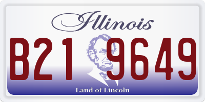 IL license plate B219649