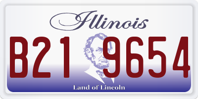 IL license plate B219654