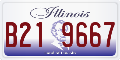 IL license plate B219667