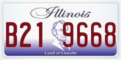 IL license plate B219668