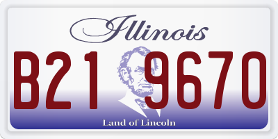 IL license plate B219670