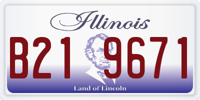 IL license plate B219671
