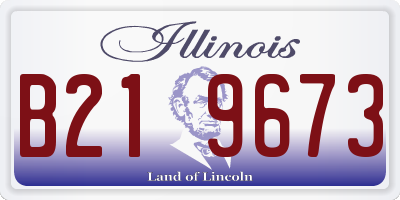 IL license plate B219673