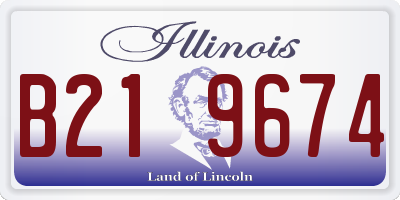 IL license plate B219674
