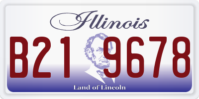 IL license plate B219678