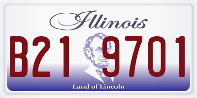 IL license plate B219701