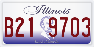 IL license plate B219703