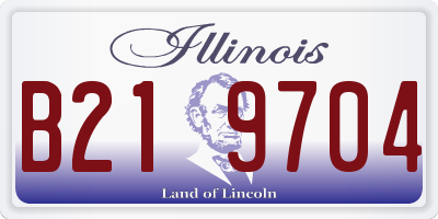 IL license plate B219704