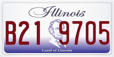 IL license plate B219705