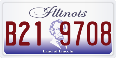 IL license plate B219708