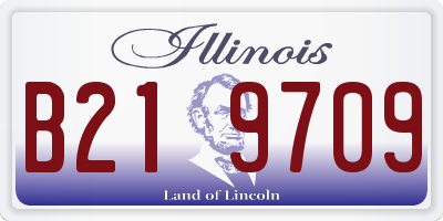 IL license plate B219709