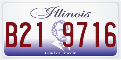IL license plate B219716