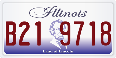 IL license plate B219718