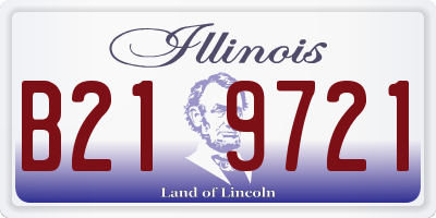 IL license plate B219721