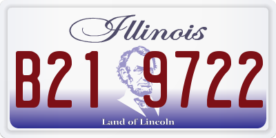 IL license plate B219722