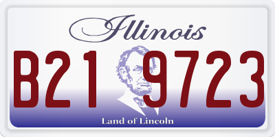 IL license plate B219723