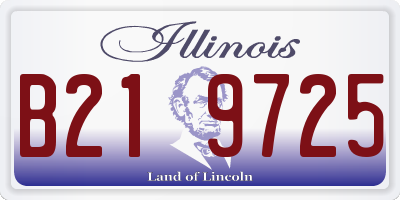 IL license plate B219725